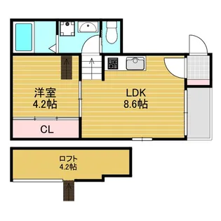 Luce上新庄【2階】の間取り