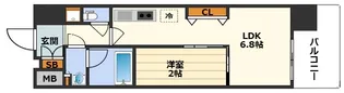 コンフォリア・リヴ南森町Q【4階】の間取り