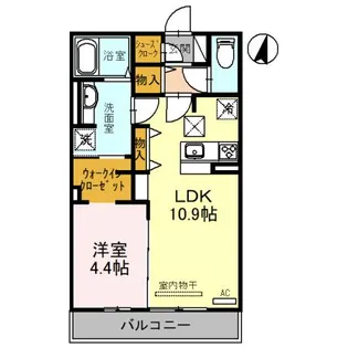 コスモコート【1階】の間取り