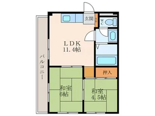 賀茂ハイツ【3階】の間取り