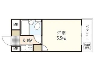 スタープラザ三筋【4階】の間取り