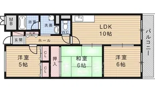 リベール石澄【3階】の間取り