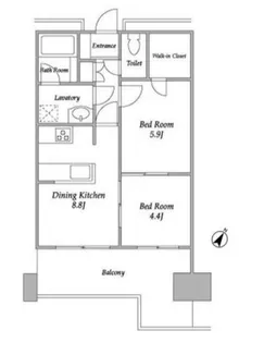 プラザタワー勝どき【26階】の間取り