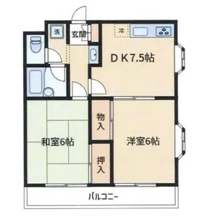 新潮通り一番館【3階】の間取り