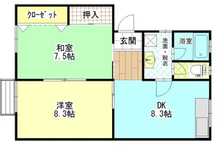ホープハイツIIIA棟【1階】の間取り