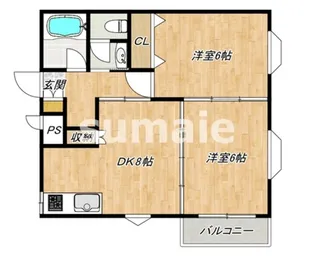 クレッセント堀の内【1階】の間取り