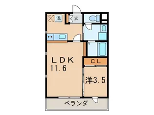 フェ-レス ステラ 西北【1階】の間取り