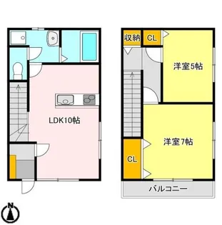 大曽メゾネット【1階】の間取り