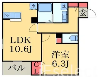 ウィンドテラス千葉寺【2階】の間取り