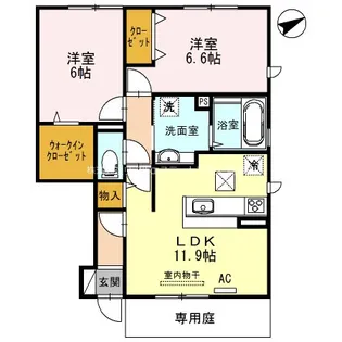 アリエッタ【1階】の間取り