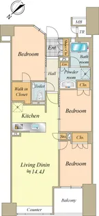 プレミスト佃二丁目【5階】の間取り