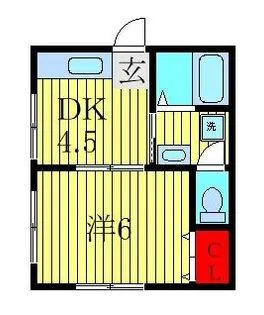 コスモパレス平塚【1階】の間取り