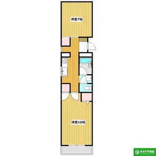 エンリエール城崎【7階】の間取り