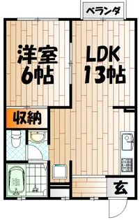 リヴァー下到津【2階】の間取り