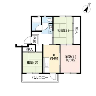 UR洋光台北【5階】の間取り