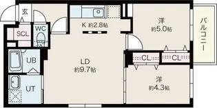 プロヴィデンス南郷【4階】の間取り