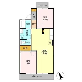 グランディール長浦A【1階】の間取り