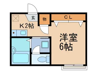 コムフォート六甲【2階】の間取り