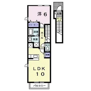 PlacidoおのみちA【2階】の間取り