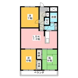 メゾンドベル1【5階】の間取り