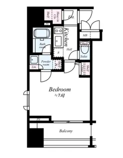コンシェリア門前仲町 CROSSIA【10階】の間取り
