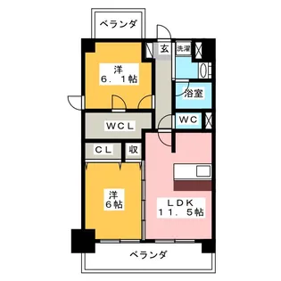 プリモパッソ川口【1階】の間取り