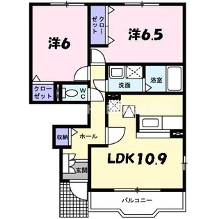 スウィートレジデンス2番館【1階】の間取り