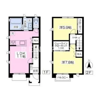 ボヌール向山南A棟の間取り