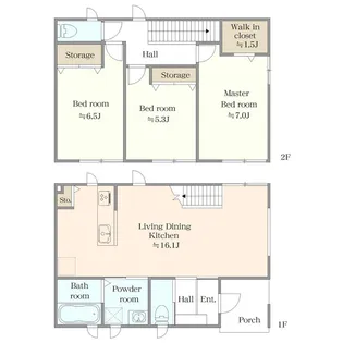 GEO CASA浜浦1号棟の間取り