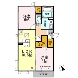 パーシモン【1階】の間取り