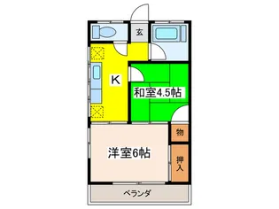 木の実ハイツ【1階】の間取り