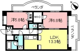 グローリーヒルズ【1階】の間取り