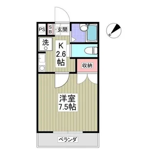 シャトー一の沢【4階】の間取り