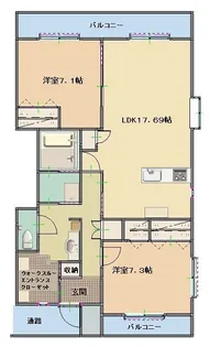 シャルロッテII【2階】の間取り