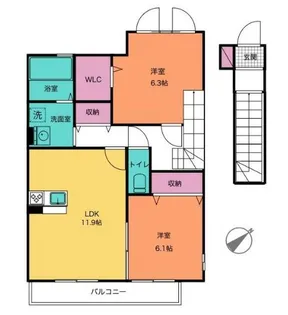 プランドールビアン【2階】の間取り