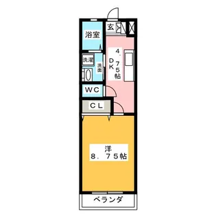 リベルテ上大之郷【2階】の間取り