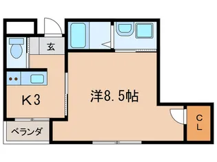 ウエスタン武庫川【2階】の間取り