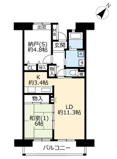 URグリーンプラザ幕張【13階】の間取り
