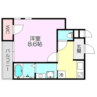 ラフィーネ豊里【2階】の間取り