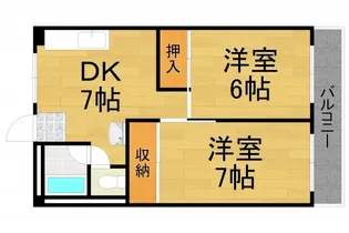 ニューサンヤマイチ【2階】の間取り