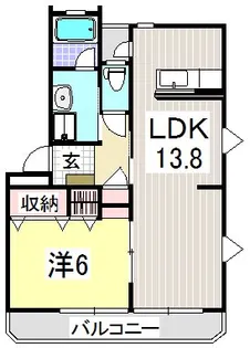 カクサン可美タウン【3階】の間取り