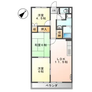 メゾン・ド・K セセラギ【3階】の間取り
