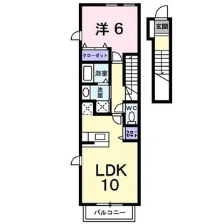 サニーグランツA【2階】の間取り