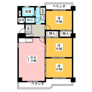 ピュアスト11【2階】の間取り