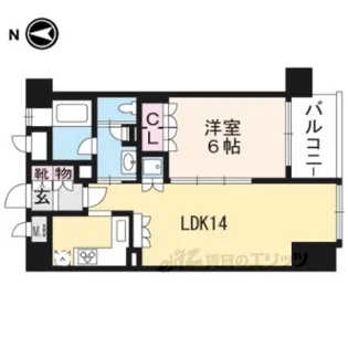 リーガル京都堀川五条通り【4階】の間取り