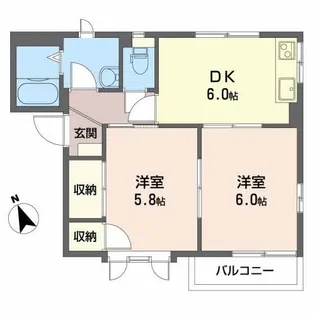 ディアスちごちご【1階】の間取り