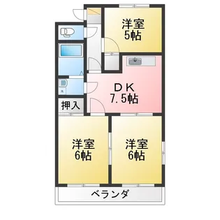 クリスタルサンエバー【3階】の間取り