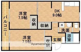 マンションカメリアI【1階】の間取り