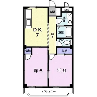 マンション グリンピア【1階】の間取り
