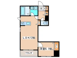 シャルム南烏山【1階】の間取り